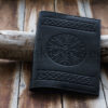 Обложка на паспорт "Шлем Ужаса", кожа натуральная. Цена 1100 руб. Цвет: чёрный, коричневый.