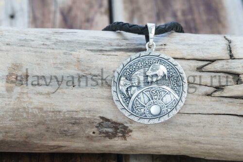 Даждьбог Мужской амулет Витязь из серебра 925 пробы (также в бронзе и белой бронзе)